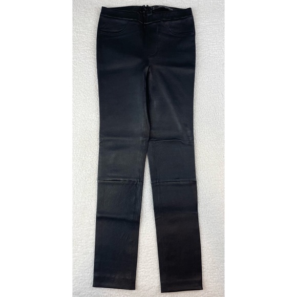 ZADIG & VOLTAIRE • Pharly Black Lamb Leather Stretch Skinny Pants - Picture 8 of 16